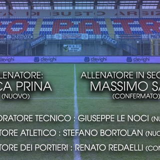 Il quadro dello staff tecnico biancoblù