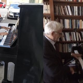 Ginetto Grilli nelle scorse ore a Sacconago e sette anni fa a Strasburgo