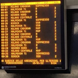In carrozza, con l'occhio al tabellone