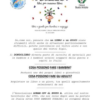 Il Dondolibro di Busto raccoglie libri e giochi per bimbi ucraini