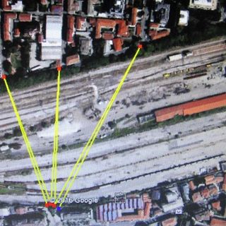 L'immagine propone le tre possibili soluzioni al lato nord della stazione FS, secondo i Verdi
