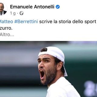 Il post di Emanuele Antonelli parte da Berrettini
