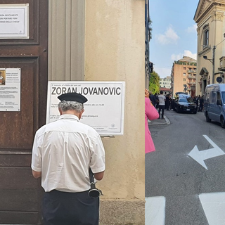 Folla, banda musicale e giornalisti allontanati al funerale di Zoran Jovanovic