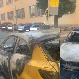 Auto prende fuoco vicino alla scuola a Busto, nessun ferito