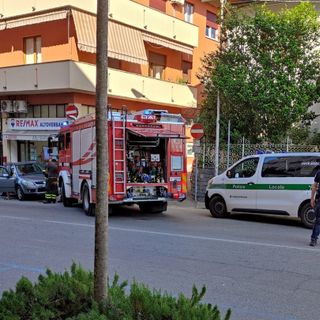 Lo scenario del tragico incidente di via XXV Aprile dove ha perso la vita Paola Abis
