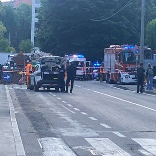 Le immagini dell'infortunio sul lavoro di oggi a Saronno (foto tratta da IlSaronno.it)