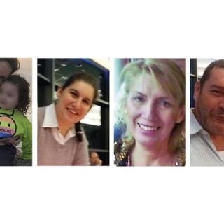 Le cinque vittime del tragico incidente (foto tratta da Vconews.it)