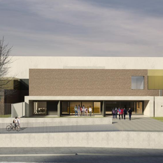 Rendering del palazzetto dello sport che sorgerà a Moriggia