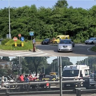 Sotto l'incidente di sabato a Busto, sopra quello di Solbiate dove perse la vita Luca Rusconi