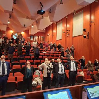 Pausa dinamica, con esercizi, al convegno sul progetto Whp