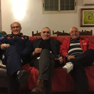 Gigi Riva tra Beppe Tomasini e Sandro Camba