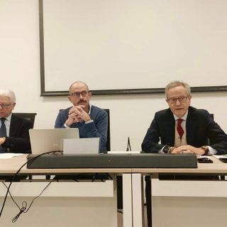 I vertici di Coinger alla conferenza stampa tenutasi stamattina