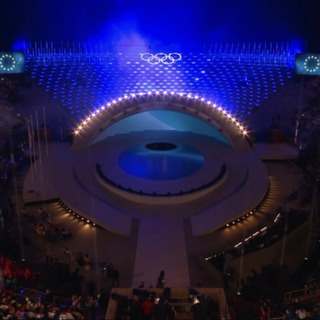 La foto della cerimonia di chiusura dei Giochi Olimpici Milano-Cortina 2026 condivisa dalla Rappresentanza in Italia della Commissione europea