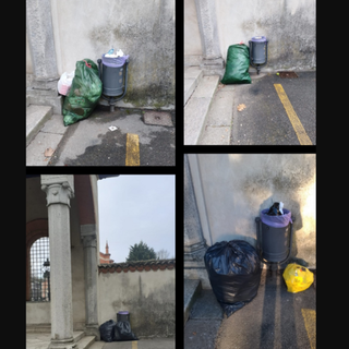 Rifiuti abbandonati a Gazzada Schianno