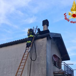 I vigili del fuoco sul posto