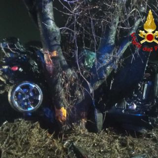 L'auto dopo l'incidente