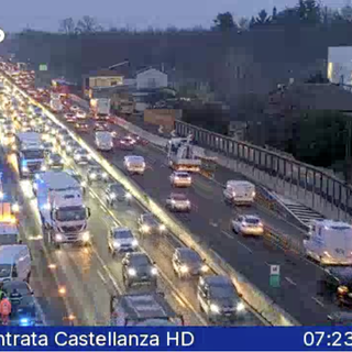 Il punto dell'incidente visto dalle webcam di Autostrade per l'Italia