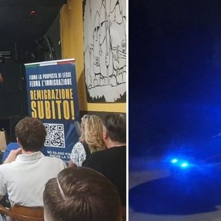 Remigrazione, una Comunità Giovanile gremita applaude ironicamente la sinistra. Protesta degli antifascisti