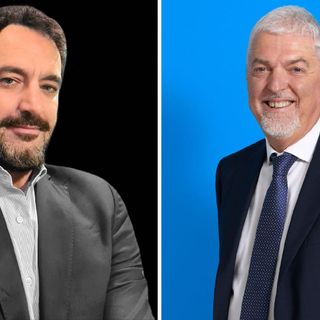 Da sinistra l'amministratore delegato de Lereti Marco Levi e l'amministratore delegato del gruppo Acinque Stefano Cetti