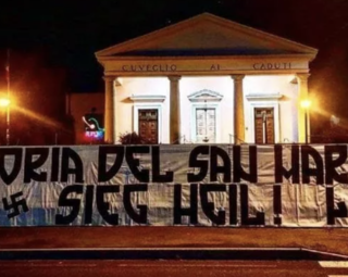 Lo striscione esposto dai Do.Ra