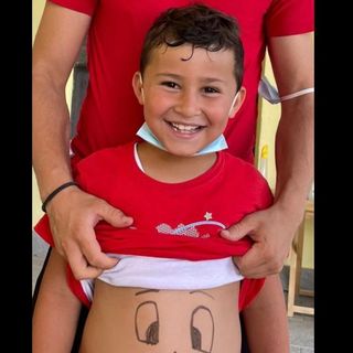 La foto tenerissima di Daniele postata sui social dagli animatori dell'Oratorio San Luigi Schianno che lo ricorderanno per sempre così