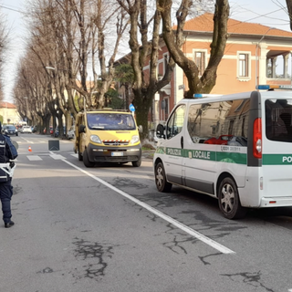 La polizia locale sul luogo dell'incidente