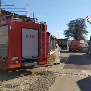 I vigili del fuoco sul posto