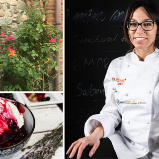 Andrea Brognoli, Lucia Sapia e il &quot;crema Murnée&quot;: gelato fior di latte con infuso di lavanda e amarene poché alla stessa lavanda