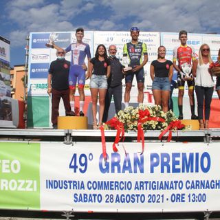 Il podio dell'edizione 2021 del GP Carnaghese