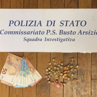 Cocaina nascosta tra i cespugli: la polizia di Busto arresta un pusher