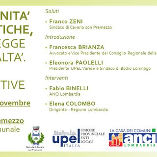 Comunità energetiche: convegno a Cavaria con Premezzo. Quali opportunità per il territorio?