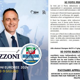 Elezioni Europee, l'appello dei mille per Marco Reguzzoni a difesa del Nord. Tra i firmatari Leoni, Pagliarini, Bonomi e Bastoni