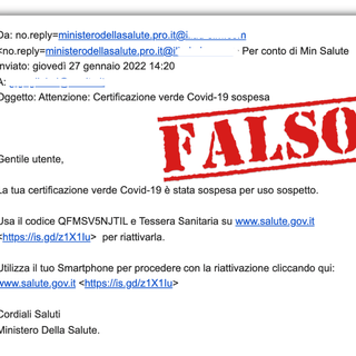 Allerta false mail del Ministero della Salute sui green pass fasulli