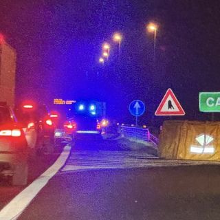 La polizia Stradale sul posto