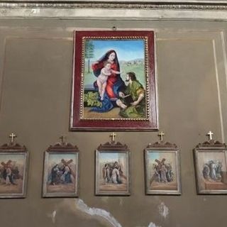 Il quadro della Madonna di Oriano collocato in chiesa