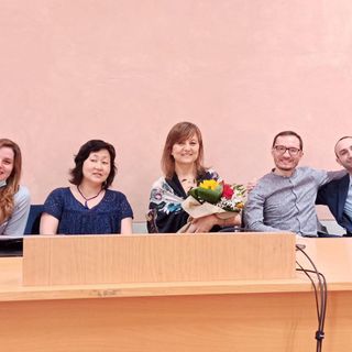 Team del progetto Agevola, da sinistra: Giulia Rovelli, Kim Grego, Alessandra Vicentini, Daniel Russo e Daniele Grechi