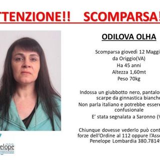 Appello per ritrovare Olga, 45enne ucraina scomparsa da 8 giorni. Ultimo avvistamento a Saronno