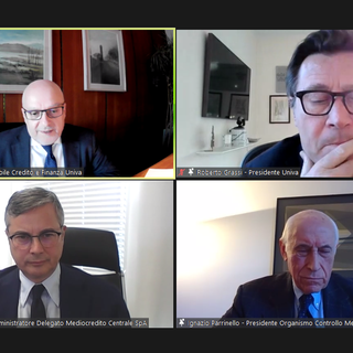 I partecipanti al webinar di Univa sul ruolo del Mediocredito centrale