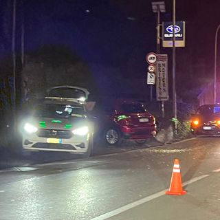 L'incidente avvenuto questa sera in via Gasparotto a Varese