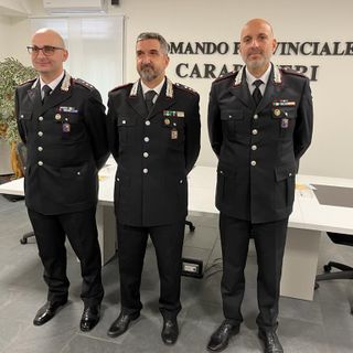 Da sinistra: il capitano Convertino, il tenente colonnello Giuliani e il tenente Galesi