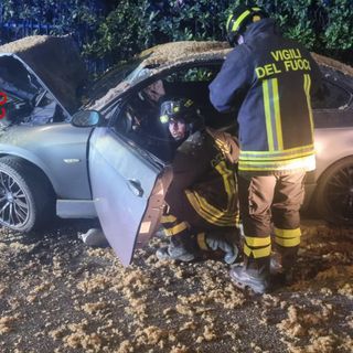 I vigili del fuoco sul posto