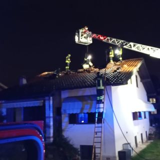 I vigili del fuoco sul posto