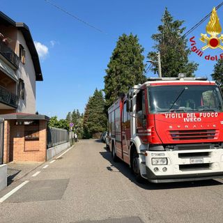I vigili del fuoco sul luogo dell'intervento