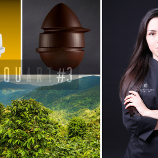 Nel collage: il rendering e la realizzazione di Pasquart #3; la piantagione di cioccolato della riserva naturale di Bath Fountain in Giamaica; la pasticcera ucraina Dinara Kasko