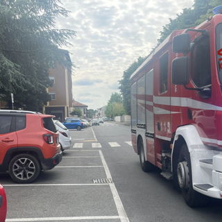 I vigili del fuoco in via Tanzi