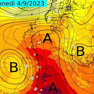 La carta del Centro Europeo per le Previsioni a Medio Termine (ECMWF) postata dal Centro Geofisico Prealpino