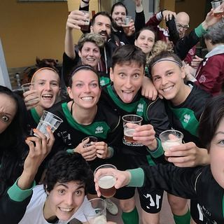 I festeggiamenti all'ultima di campionato
