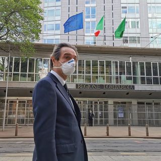 Il governatore Attilio Fontana Il governatore Attilio Fontana