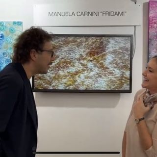 Manuela Carnini con il critico Sandro Serradifalco