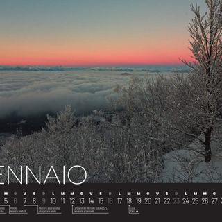 Gennaio 2022 sul magnifico calendario dell'Osservatorio Astronomico di Campo dei Fiori